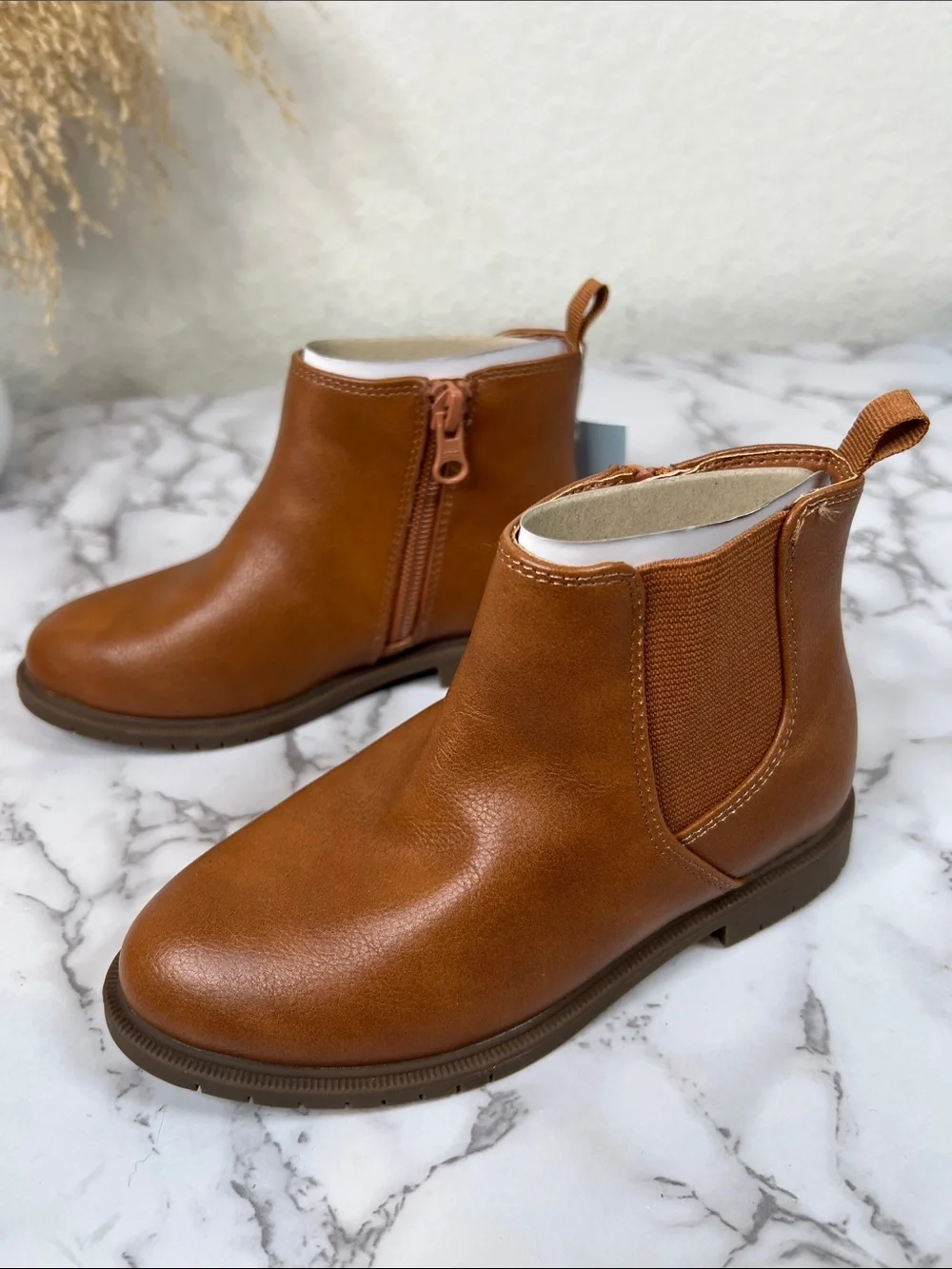 Cat & Jack Cognac Brown Chelsea Boot Size 11